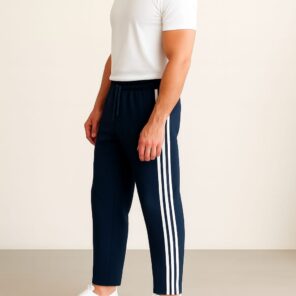 Pantaloni de trening bărbătești groși, cu dungi